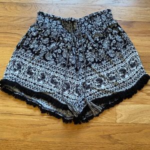 Women’s patterned shorts.